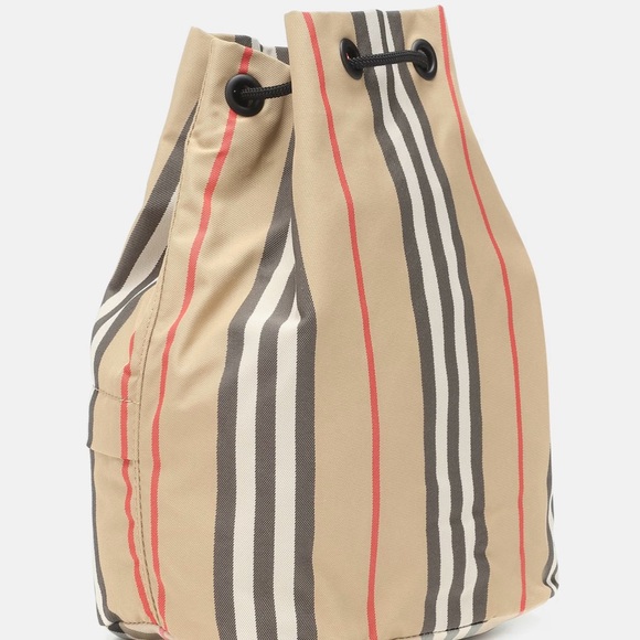 Burberry Phoebe Canvas Nylon Draw String Bag - Picture 5 of 14